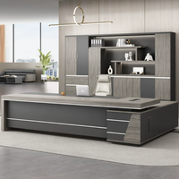 Nuevo Conjunto de Muebles de Oficina Ejecutivos de Madera, Escritorio en Forma de L para CEO con Archivador