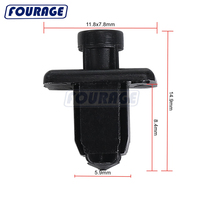 Fixation et clips en plastique pour voiture automatique Clip de panneau de capot pour Nissan (OEM: 6681401G00)