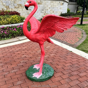 Estatua de Flamenco Realista de Fibra de Vidrio A030, Escultura Impermeable de FRP para Decoración de Jardín, Piscina y Patio - Product Image 5