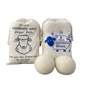 Pratico 6 pezzi di <span class=keywords><strong>lana</strong></span> naturale Dryer palle riutilizzabili <span class=keywords><strong>ammorbidente</strong></span> <span class=keywords><strong>per</strong></span> ridurre le rughe risparmiare tempo di asciugatura migliore biancheria alternativa - Product Image 2