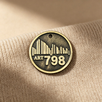 Étiquettes métalliques à deux trous pour couture, plaques en métal personnalisées avec logo en relief pour vêtements, jeans, sacs – Quincaillerie pratique