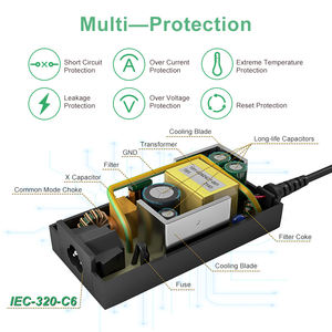 Adaptateur secteur universel AC/DC de <span class=keywords><strong>bureau</strong></span> Merryking CE UL SAA pour Dell <span class=keywords><strong>HP</strong></span> <span class=keywords><strong>Acer</strong></span> et souffleurs d'air Neonled - Product Image 4