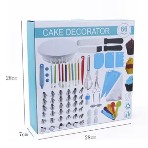 Kitchen Baking Tool Set 66 Pcs Stainless Steel Cake Decoration Supplies with Cake Turntable