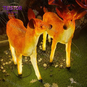 Reno Navideño Gigante Iluminado de Fibra de Vidrio para Exteriores, para Plazas de Ciudad, Parques Temáticos y Decoración Navideña - Product Image 4