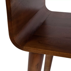 Modern Wooden Nightstand with Tapered Legs Open Shelf Solid Wood <b>Bedside</b> <b>Table</b> Bedroom Storage Furniture Home Decor - Product Image 4