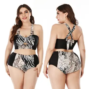 Sexy 2 Piece Set Large Size Bikini Set Large Cup Swimwear Women