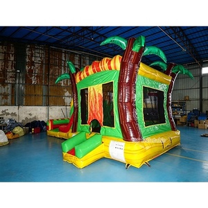 <span class=keywords><strong>Castillo</strong></span> Inflable con Tobogán y Piscina con Diseño de Palmera Tropical para Niños, <span class=keywords><strong>Castillo</strong></span> Inflable de PVC para Fiestas - Product Image 4