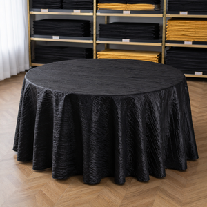 Polyester Banquet <b>Tablecloth</b> with Dimensional Taffeta Sheen for Formal Events and Venue Decoration - Product Image 1