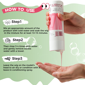 Tổng hợp chăm sóc tóc làm mịn chống xoăn cứng làm sạch tóc giả dầu gội và điều hòa cho tổng hợp hoặc tóc giả tóc - Product Image 4
