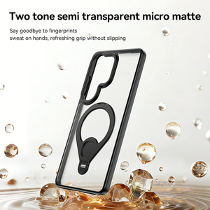 เคสโทรศัพท์กันรอยนิ้วมือแบบกึ่งโปร่งแสงรุ่นใหม่ เหมาะสำหรับ Samsung S26Ultra, S26U พร้อมที่ยึดแบบหมุนได้รูปทรงไม้เทนนิส, S26 - Product Image 2