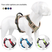 Harnais de luxe réglable pour chien, gilet respirant réfléchissant anti-traction avec poignée pour la promenade quotidienne, logo personnalisé