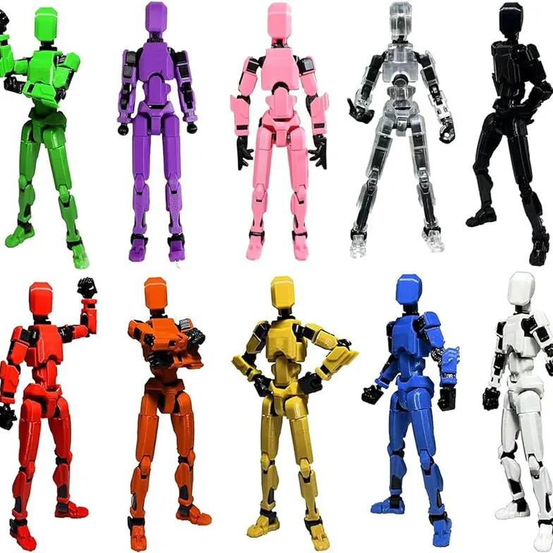 Groothandel Gearticuleerd Multi-Joint Bewegende Pop Speelgoed T13 Dummy Lucky 13 Action Figure 3d Geprint Robot Speelgoed