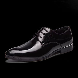 Zapatos Oxford de cuero genuino de alta gama, estilo británico, formales para negocios, con cordones, punta en pico, hechos a mano, para novio, Evergreen - Product Image 4