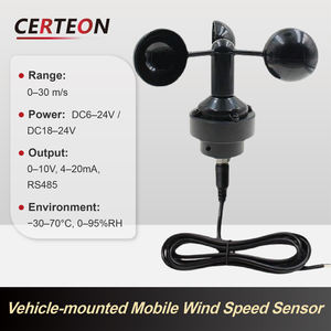 RS485 <span class=keywords><strong>4</strong></span> <span class=keywords><strong>20mA</strong></span> 출력 산업용 3컵 풍속계 차량 장착형 크레인 외부 풍속 센서 - Product Image 2