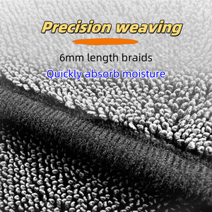 1200gsm đôi xoắn vòng sợi nhỏ dày khô Khăn 40*40cm san hô Fleece vuông vải cho rửa xe bảng làm sạch 1200gsm - Product Image 4