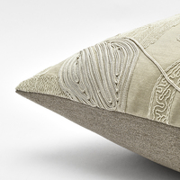 Housse de coussin décorative à motif floral moderne AIBUZHIJIA, coussins décoratifs de luxe, housse de coussin en lin ornée, décoration pour la maison