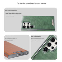 Coque de Téléphone Portable Magnétique en Cuir PU Premium Antichoc avec Chargement Sans Fil pour Samsung S26 S24 S25 Ultra S23
