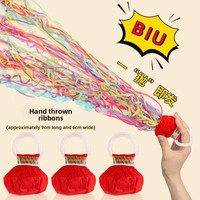 Cinta de papel para lanzar en bodas, serpentina de telaraña, accesorios para crear ambiente, cuerda para lanzar a mano, decoraciones de cuerda tipo 'granada'
