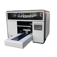 A3 Grootte Uv Flatbed Printer Met 3d Effect Voor Telefoon Geval, Pen En Fles Afdrukken Fedar