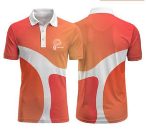 Nuevo estilo de los hombres para la camiseta del polo Tela de LICRA de nailon de rayón con patrón impreso de punto Tencil Piqué para la venta - Product Image 5