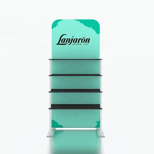 Многофункциональный выставочный стенд из алюминиевых труб и тянущейся ткани для быстрой сборки, многоразовый, с полками - Product Image 2