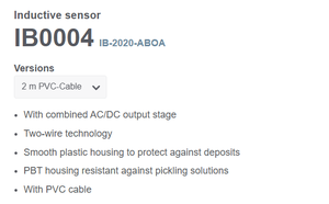 Sensor de Proximidad Inductivo IFM IB0004, Detección Omni-metal, IP67 Impermeable, para Equipos de Clasificación en Producción Industrial - Product Image 1