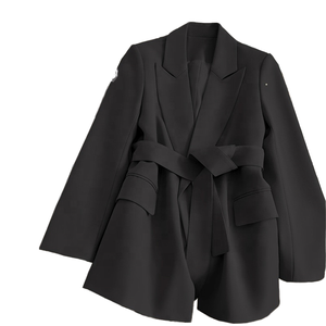 Blazer Casual de Mujer Estilo Coreano para Otoño y Primavera, Nuevo, Cierre de un Solo Botón, Cuello en V, Manga Larga, Tejido Sólido, Traje de Moda - Product Image 4