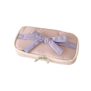 Trousse en tissu polyester doux avec nœud pour <span class=keywords><strong>étudiant</strong></span>s, rangement de fournitures scolaires et de planificateurs, sac de bureau DIY, modèle BD36 - Product Image 5