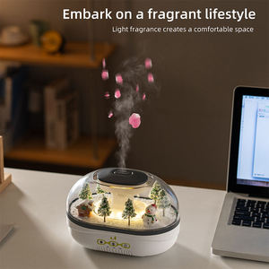 2026 New Rain Water Diffuser 400Ml Snow Scene <b>Micro</b> Landscape Raindrop Humidifier Aroma Diffuser With Night <b>Light</b> Home Use - Product Image 4