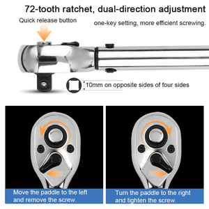 3/8 "ratchet mô-men xoắn cờ lê thiết lập ô tô sửa chữa mô-men xoắn với bugi cờ lê hộp công cụ otal xe tải bánh xe cờ lê - Product Image 5