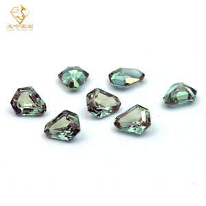 Hình dạng tùy chỉnh 46 # thay đổi màu sắc Corundum bán buôn phòng thí nghiệm phát triển đá quý alexandrite đá quý - Product Image 1