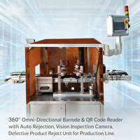 360 °   Système DWS de numérisation de codes-barres et de codes QR sur six faces, collecte de données intégrée, dimensionnement, tri automatique, machine à convoyeur