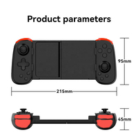 Manette de jeu mobile ergonomique, manette de jeu pour téléphone, joystick extensible pour appareil de jeu Android