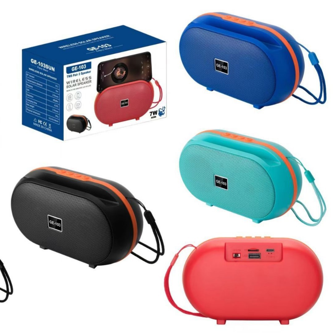 GE=103SUN Outdoor Solar Bluetooth Speaker Subwoofer - High Volume Outdoor Portable RGB Mini Sound System · image 2