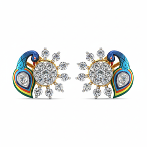 Pendientes de diamantes de oro amarillo Mistic Plume - Product Image 1