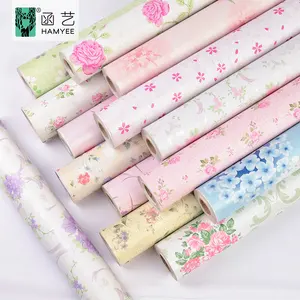 1 rollo de papel pintado autoadhesivo moderno papel tapiz floral grande para sala de estar