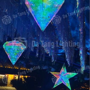ไฟประดับรูปดาวคริสต์มาสทรงเรขาคณิตหลายจุด พร้อมไฟ LED สำหรับตกแต่งตามฤดูกาลสไตล์ร่วมสมัย - Product Image 6