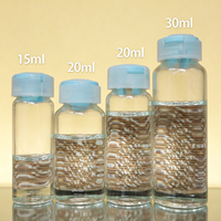 Botol Serum Kaca Transparan 3ml, Botol Ampul Kosmetik Kosong untuk Sampel Esens Perawatan Kulit & Kemasan Estetika Medis