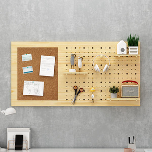Fai da te altre decorazioni per la casa a buon mercato in legno pegboard peg board shelf <span class=keywords><strong>wall</strong></span> display storage organizer stand rack - Product Image 4
