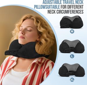 Customization Portable Wearable Slow Rebound Memory Foam U-shaped Pillow Logo Ergonomic Soft <b>Neck</b> Support Travel <b>Wrap</b> - Product Image 4