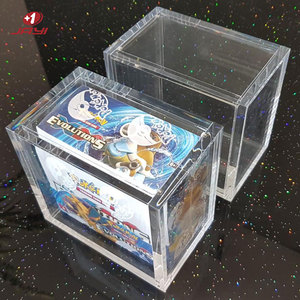JAYI Custom Logo Design Clear Acrylic Pokemon Booster Box Display Case