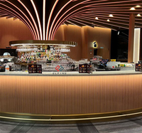 Comptoir de bar à vin en surface solide de style occidental moderne pour usage commercial, idéal pour les bars à domicile, les hôtels et les centres commerciaux