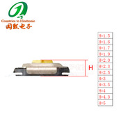 Interrupteur Tactile Métallique Anti-Poussière 4x4x1.5mm à Tête en Cuivre, SMD Quadri-Connecteurs 5.2x5.2 avec Hauteur Optionnelle pour Équipements Électroniques