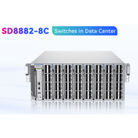 Kapasitas Switching 25.6Tbps White Box Ethernet Switches 128/32-Port 100G QSFP28 400G Box SD8882-8C Pusat Data 19000 Mpps QoS