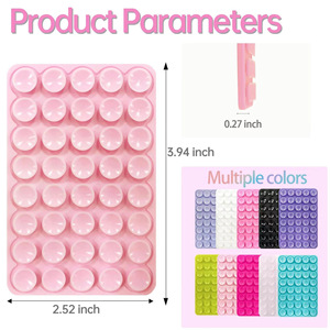 Double-Sided 40 Silicone Suction Cups Pads <strong>Handy</strong> Hands-Free Phone Accessory <strong>Holder</strong> Mobile Phones' Phone Household Sundries - Product Image 5