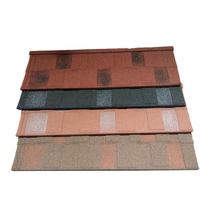 Matériaux de toiture de bâtiment de bonne qualité Tuiles de bardeaux d'acier enduits de pierre de couleur de résine synthétique - Product Image 5