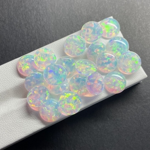 HQ GEMS Jelly Opal Lab Créer Opal Stone White Fire Flatback Cabochon OP534 Loose Opal Prix par gramme - Product Image 5