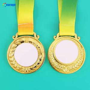 Gold Silber Bronze Aluminium einsatz benutzer definierte Druck leere Sublimation medaille mit Band - Product Image 2