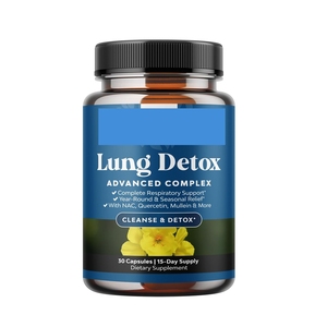 Paquet OEM Extrait de feuille de molène pour le nettoyage des poumons et capsules de <span class=keywords><strong>d</strong></span>ésintoxication Supplément de santé respiratoire Vegan avec racine <span class=keywords><strong>d</strong></span>'<span class=keywords><strong>ortie</strong></span> - Product Image 1