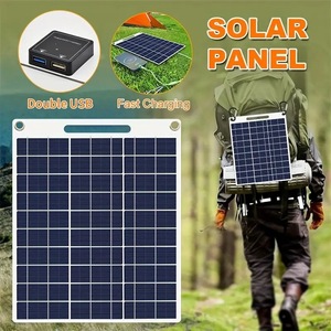 Panel Solar Flexible de Silicio Monocristalino de 30W, 22% de Eficiencia, Portátil, Impermeable, con Dos Puertos USB 3.6V-5V, Venta al Por Mayor de Fábrica - Product Image 2